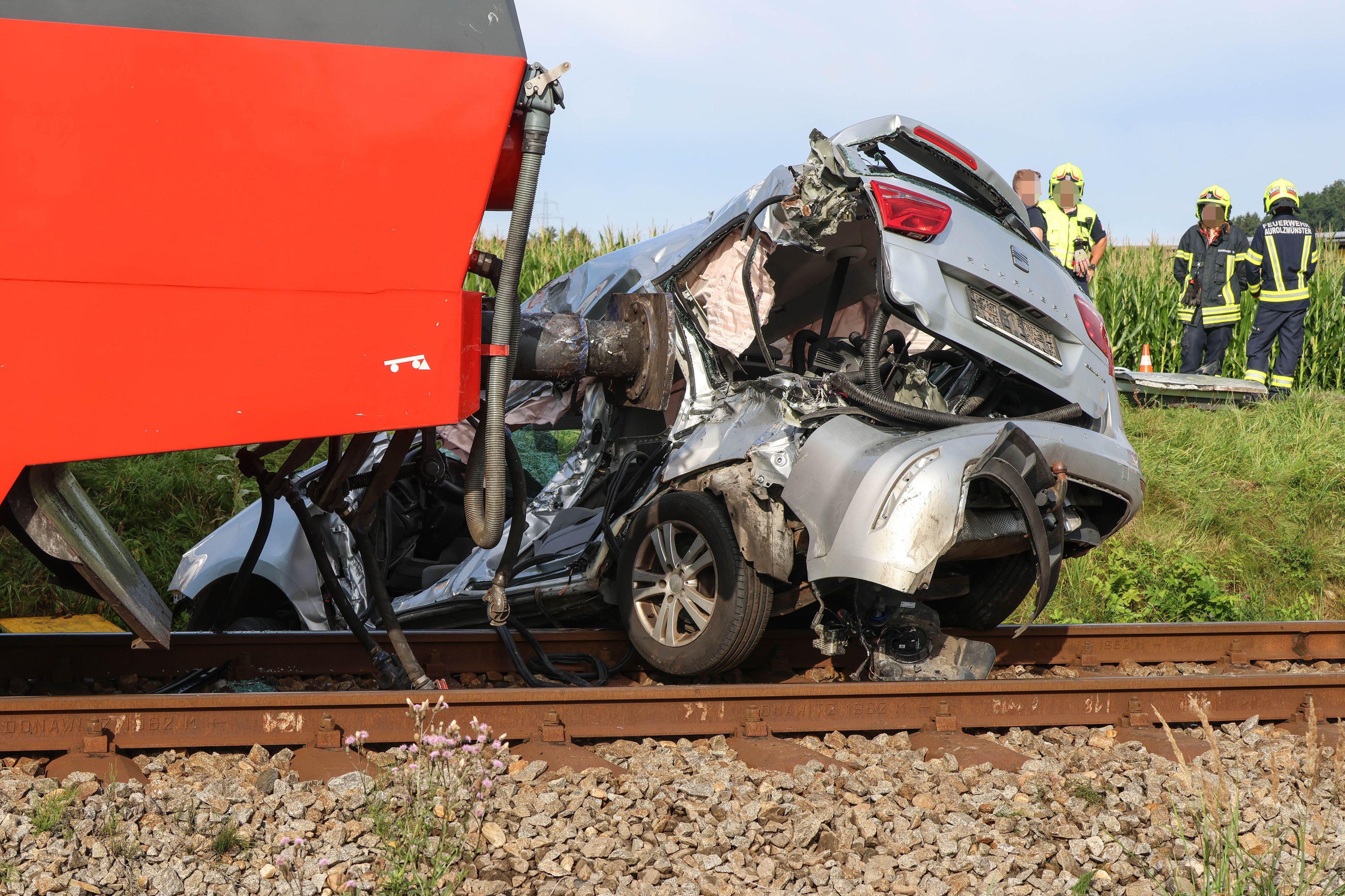 Das Auto wurde bei der Kollision im Innviertel total zerstört.