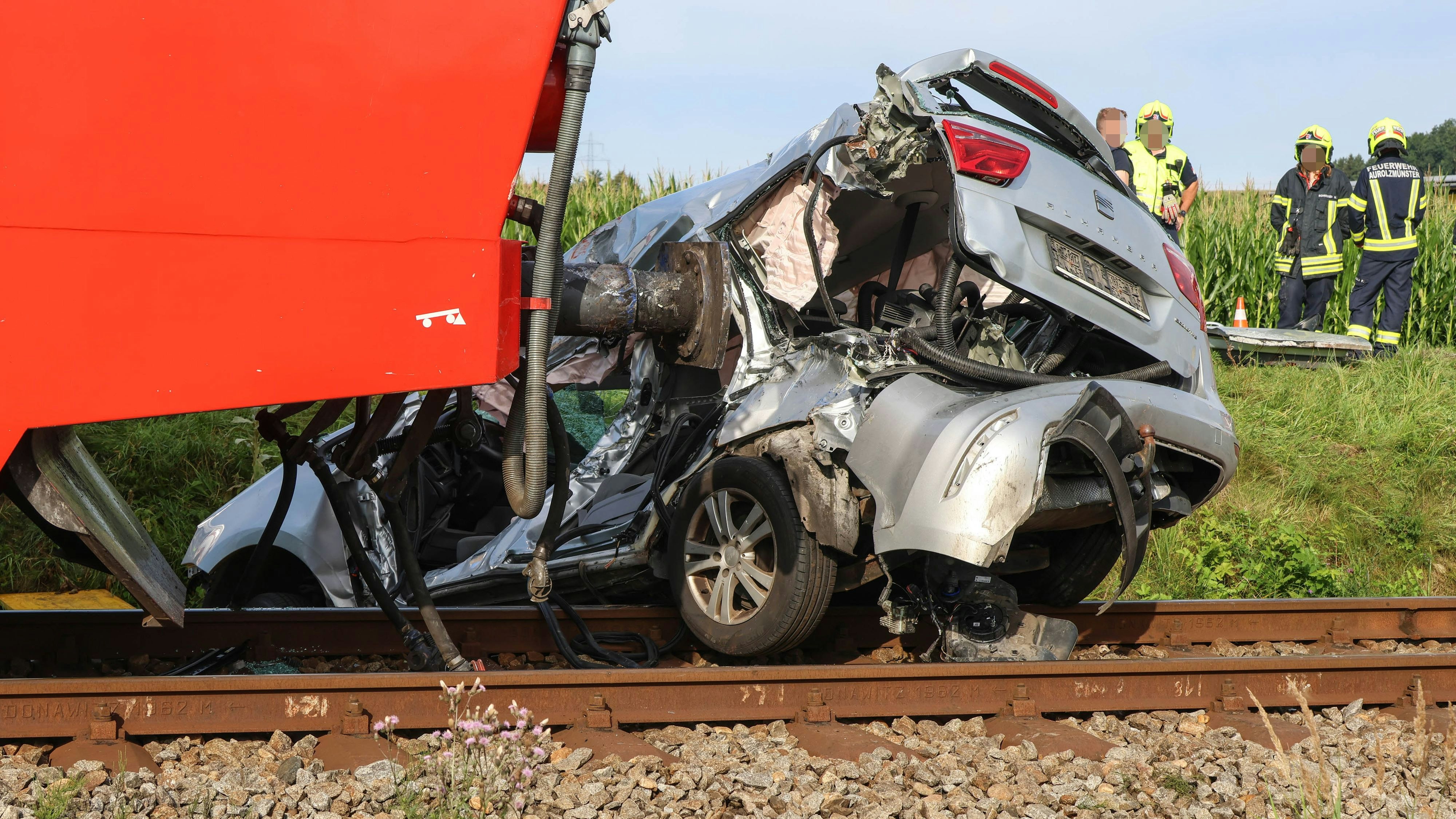 Das Auto wurde bei der Kollision im Innviertel total zerstört.
