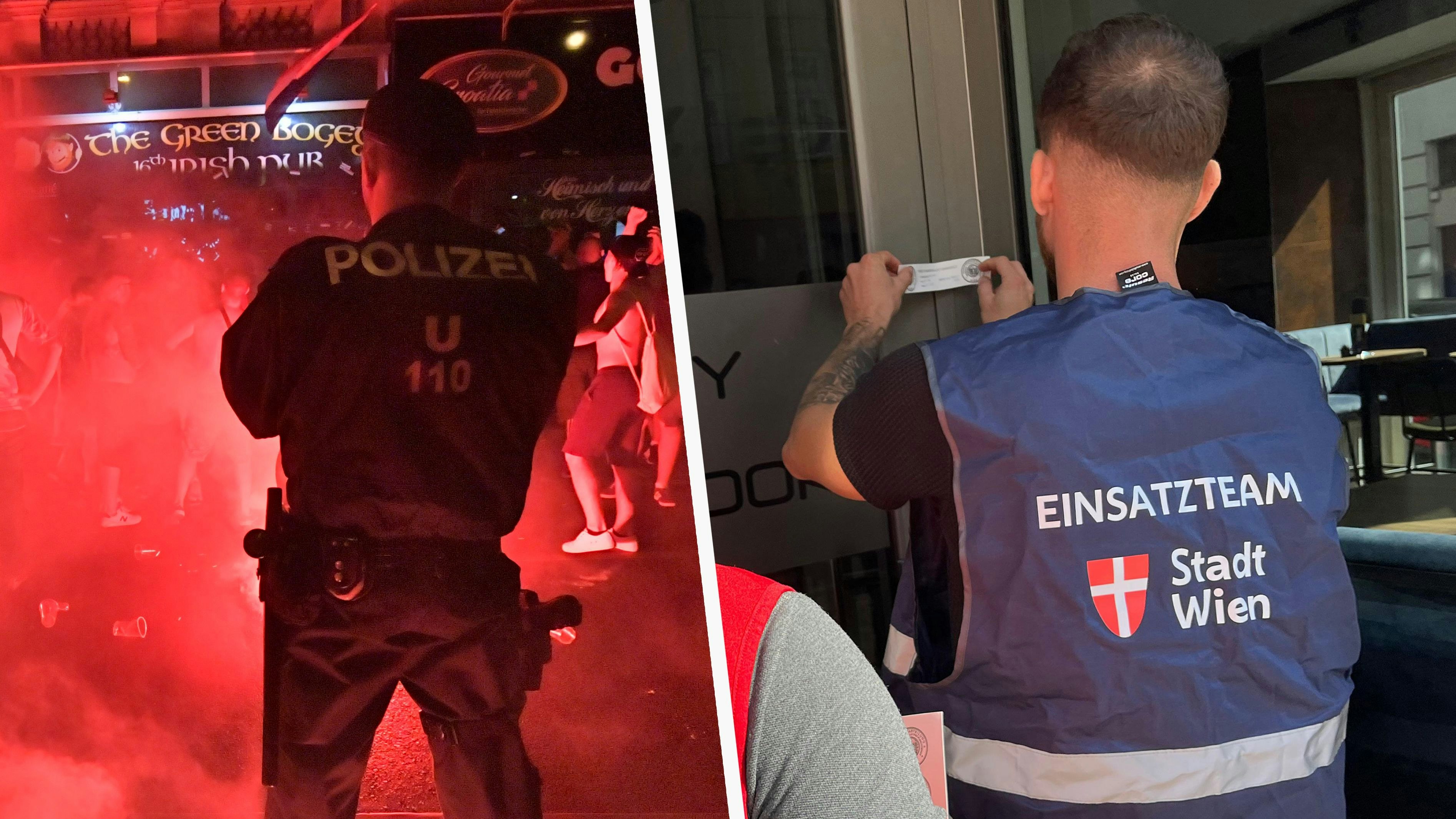 Download von www.picturedesk.com am 08.06.2025 (08:30).  Ausschreitungen von kroatischen Fans in Wien-Ottakring nach dem Fuﬂball WM-Match Kroatien gegen Russland. Wien, am 07.07.2018. - 20180710_PD1351 - Rechteinfo: Rights Managed (RM) Nur f√ºr redaktionelle Nutzung!