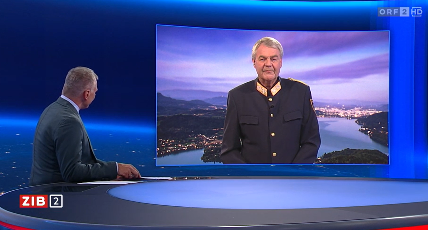 ORF-Moderator Armin Wolf und Vize-Polizeichef Markus Plazer am Mittwoch in der 