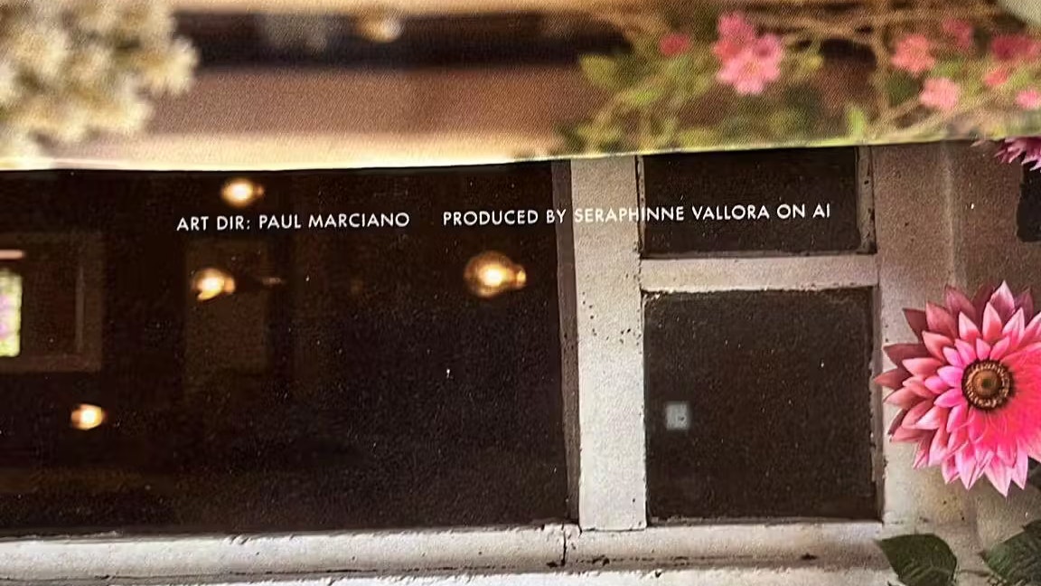 Nur klein gedruckt steht in der Anzeige: "Produced by Seraphinne Vallora on AI". Vielen Leserinnen und Lesern fiel das nicht auf. Der Vorwurf: fehlende Transparenz.