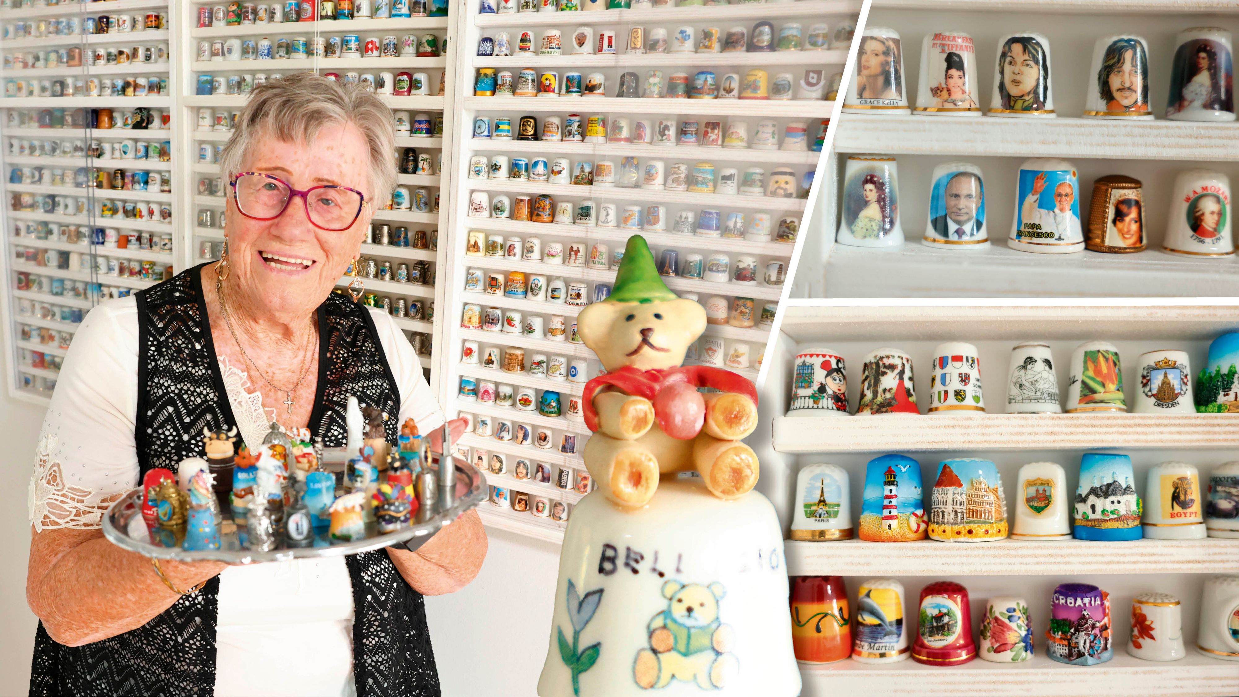 Maria Mayer hat insgesamt 1.045 Fingerhüte in ihrer Sammlung.