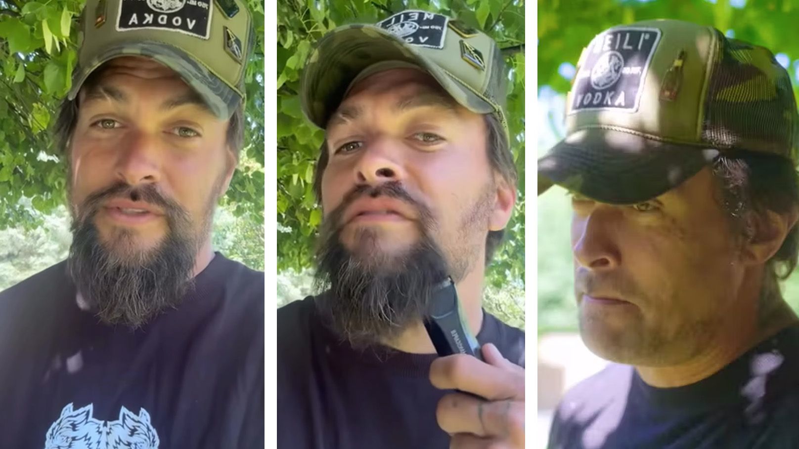 Jason Momoa hat sich den Bart rasiert.