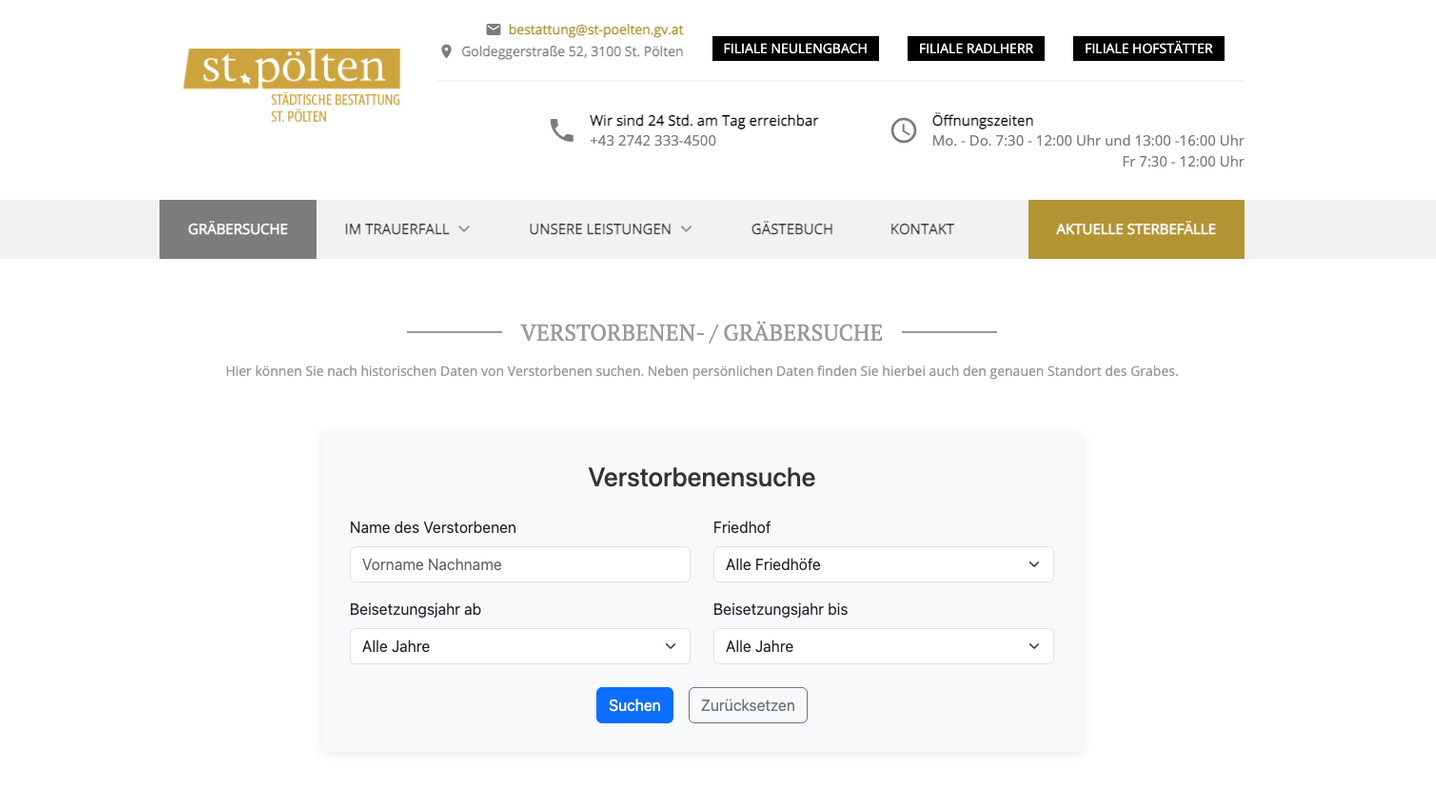 So sieht die digitale Suchplattform aus.