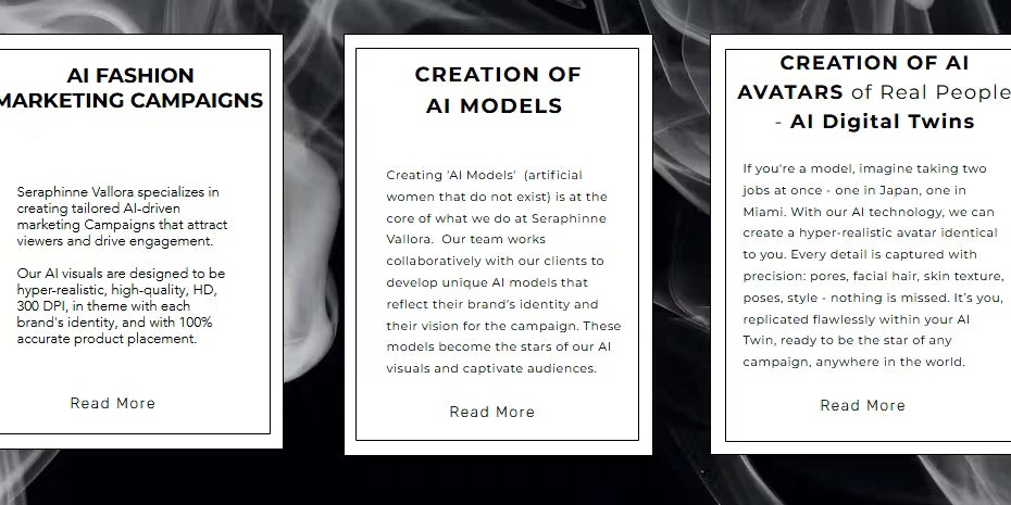 Die Agentur bietet vollständig KI-generierte Models, digitale Zwillinge realer Personen und hyperrealistische Kampagnenbilder an – inklusive 100 % produktgetreuer Darstellung.