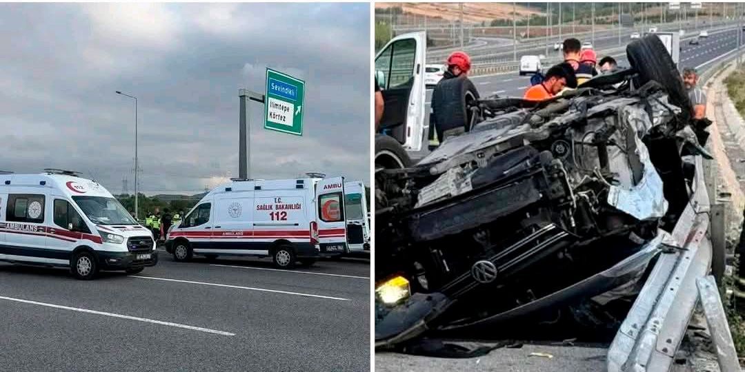 Der VW Tiguan wurde bei dem Unfall völlig demoliert. 
