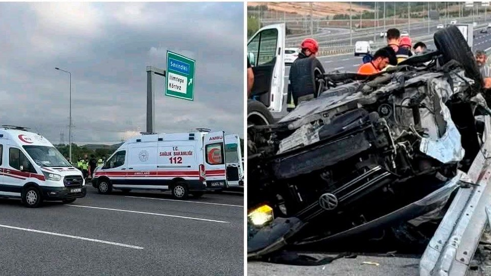 Der VW Tiguan wurde bei dem Unfall völlig demoliert. 