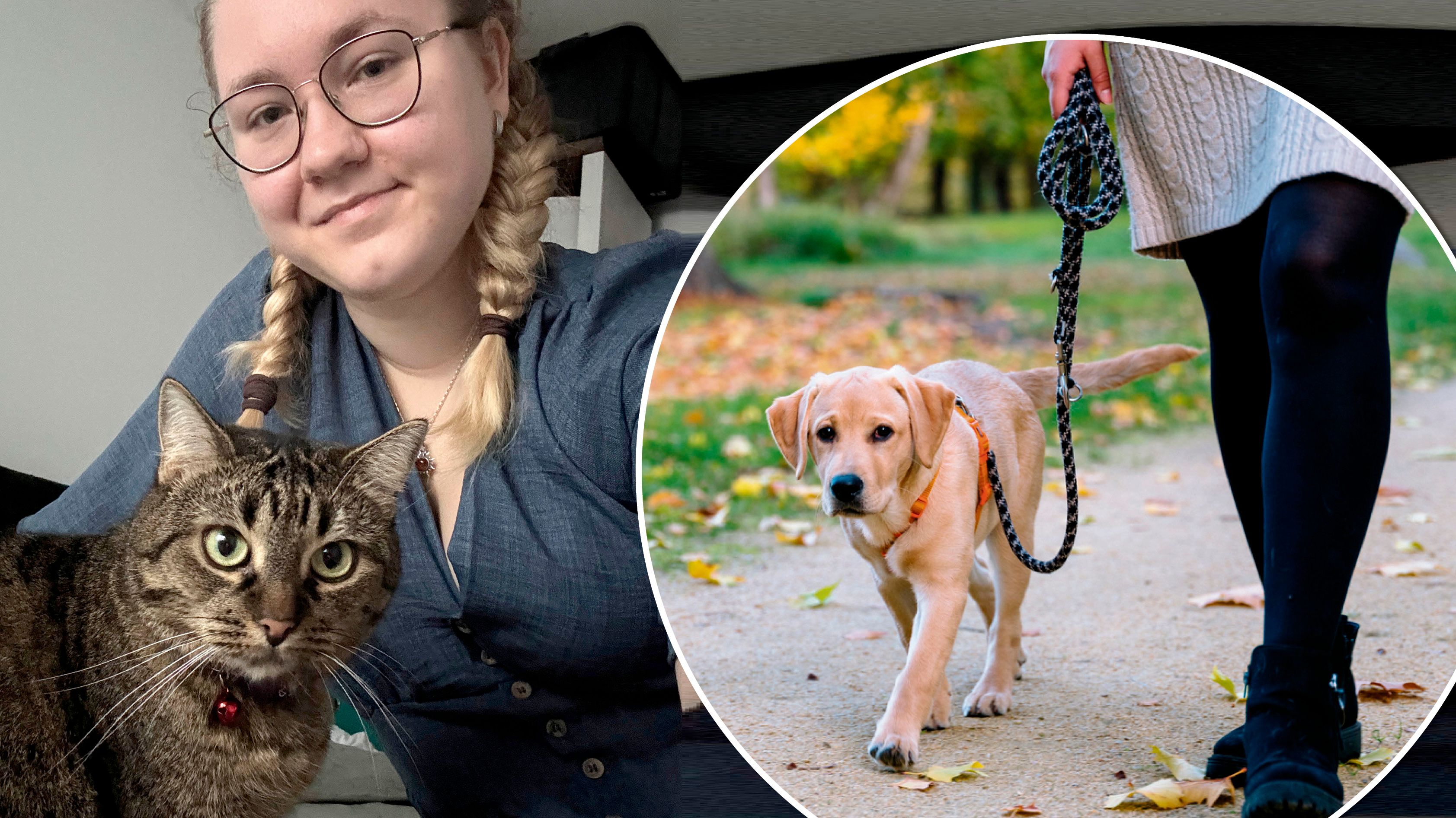Wienerin Ajla mit ihrer Katze Una (links). Die Studentin betreut Haustiere.