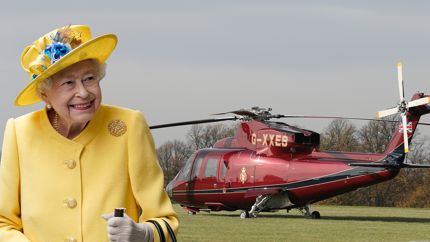 Queen Elizabeth flog viele Jahre lang mit dem roten Hubschrauber.
