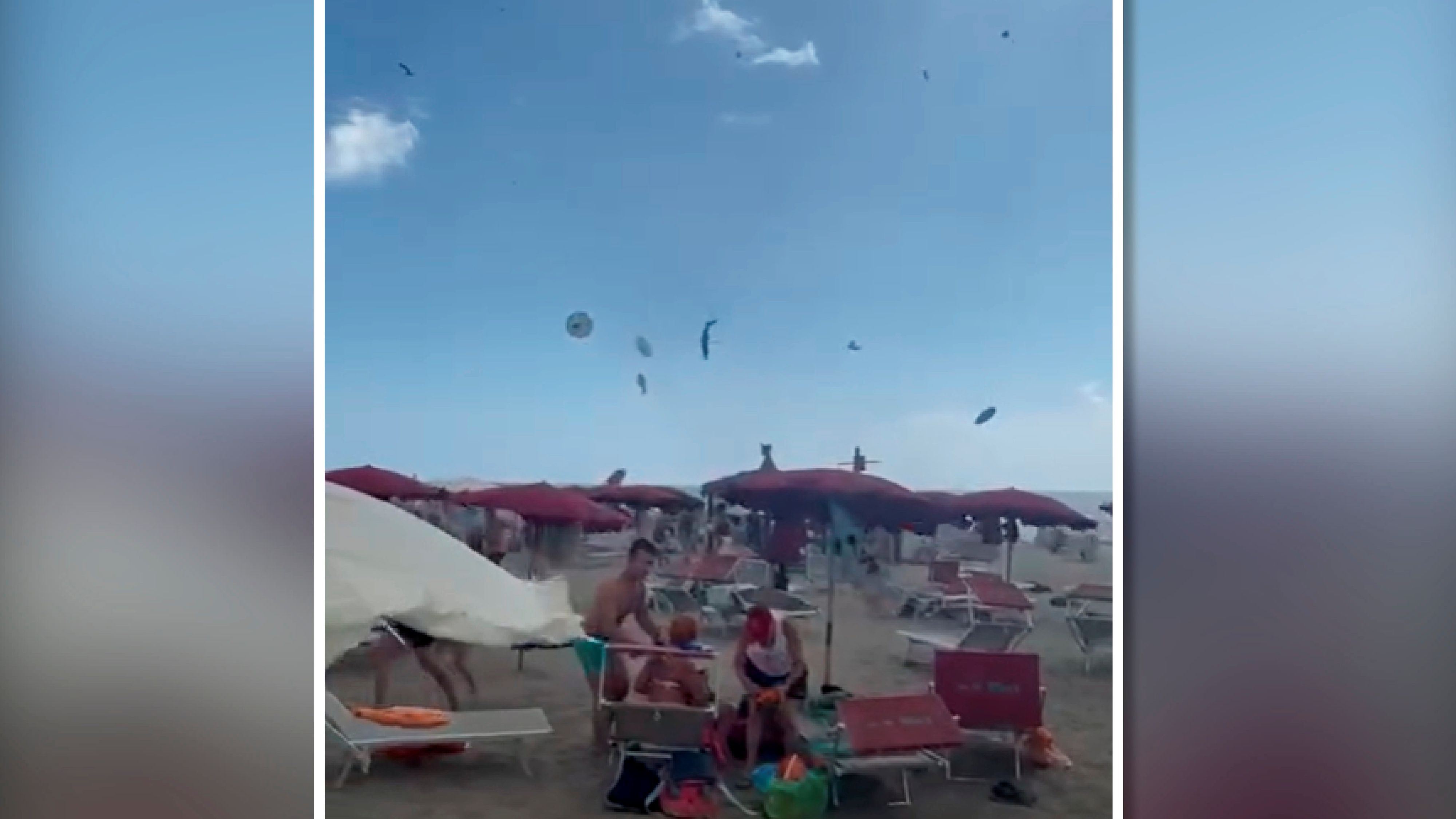 Wildes Durcheinander - extreme Windstärke, alles flog durch die Luft.