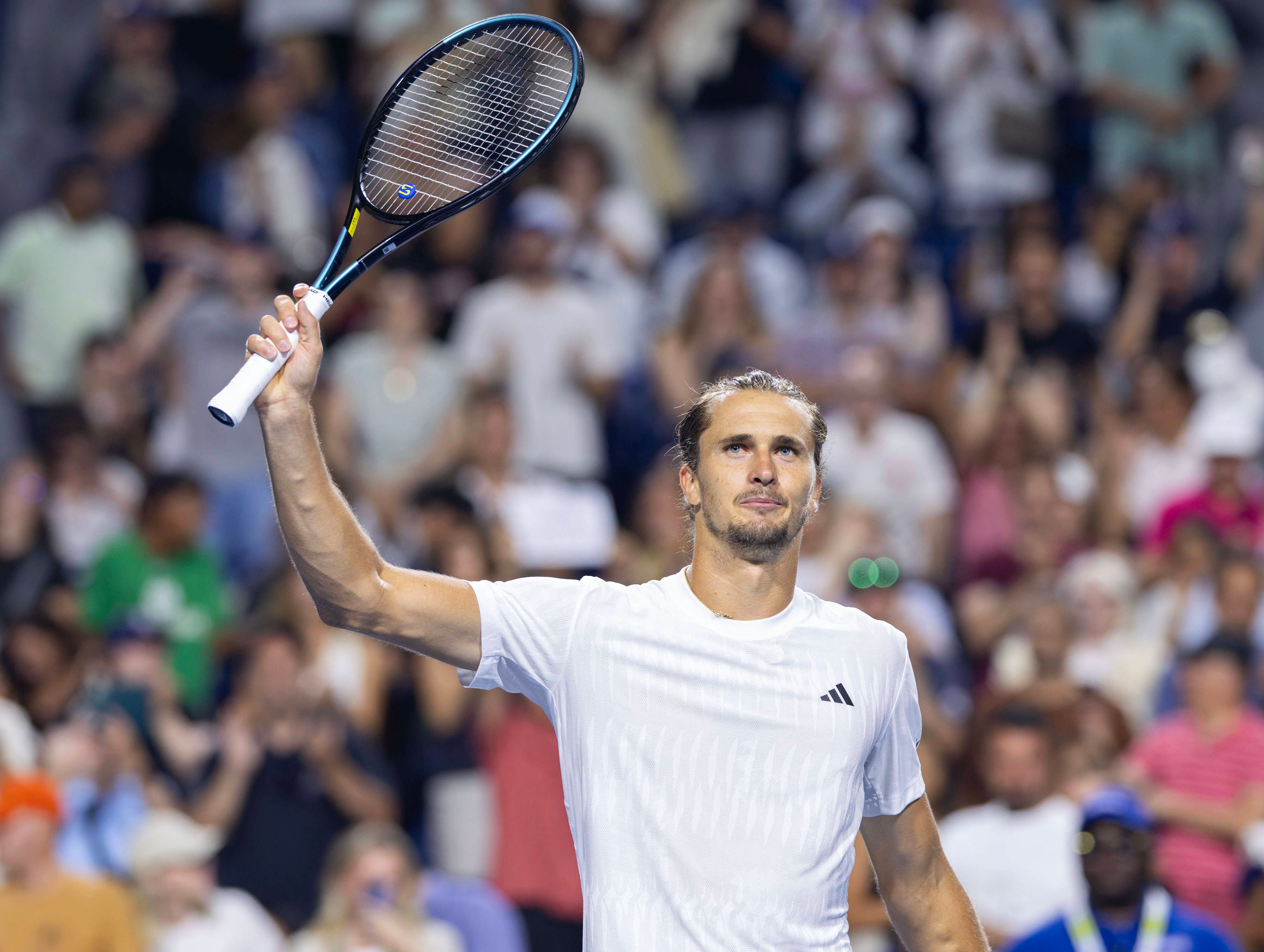 Zverev nach dem Matchgewinn gegen Popyrin.