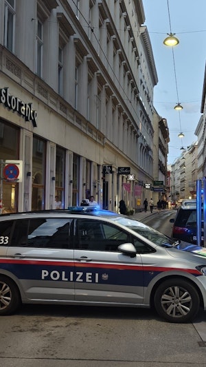 Ölspur-Einsatz in Wiener City: Polizei sperrt Innenstadt. Feuerwehr und MA 48 verhindern Unfälle. Aktuelle Details zum kuriosen Vorfall.