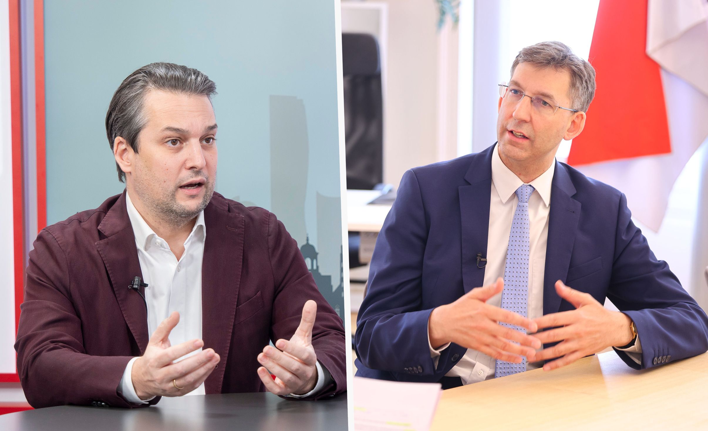 Dominik Nepp (FPÖ) und Markus Figl (ÖVP) kritisieren den Wiener Wirtschaftskompass der SPÖ.