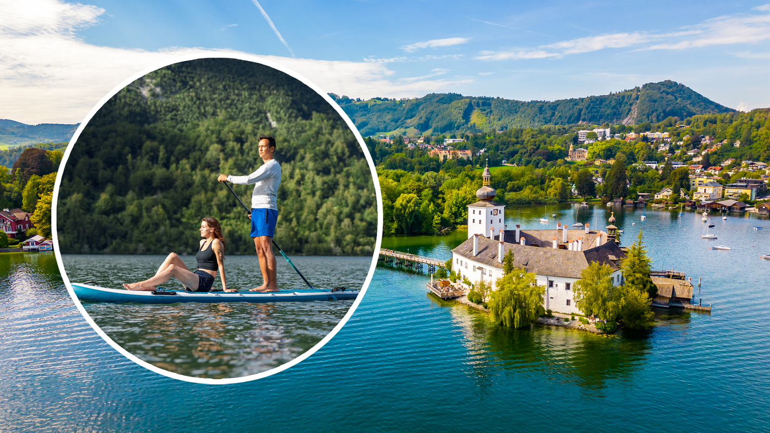 Der Weg vorbei am Gmundner Schloss Ort endete für einen Stand-up-Paddler im Krankenhaus. (Symbolbild)