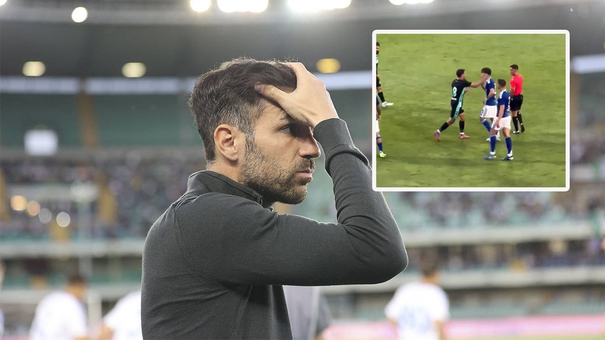 Cesc Fabregas sah wie sich seine Spieler prügelten. 