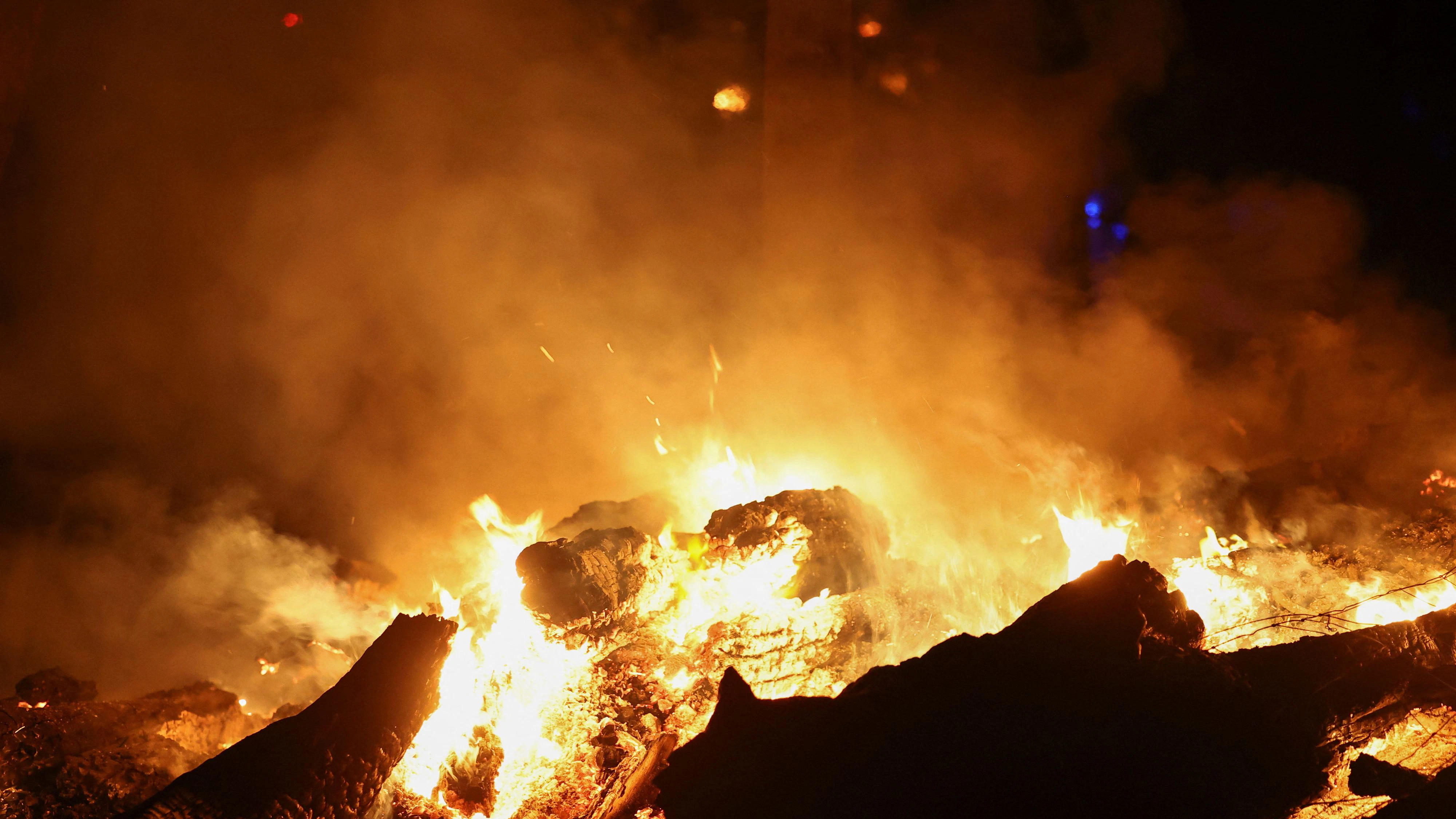 Waldbrand, ebenfalls in in Saint-Laurent-de-la-Cabrerisse.