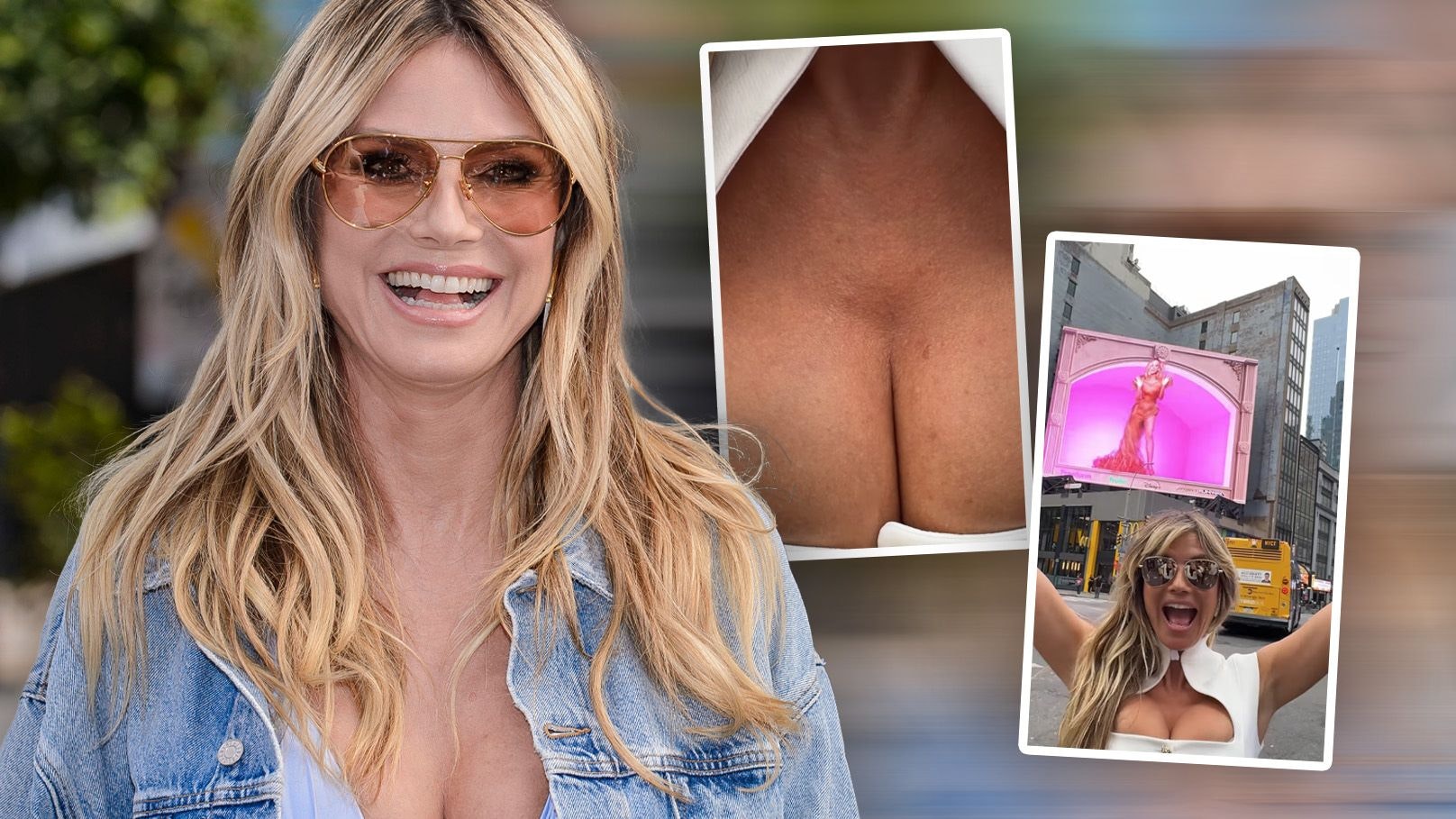 Heidi Klum sorgt mit ihrem Busen für Aufmerksamkeit.