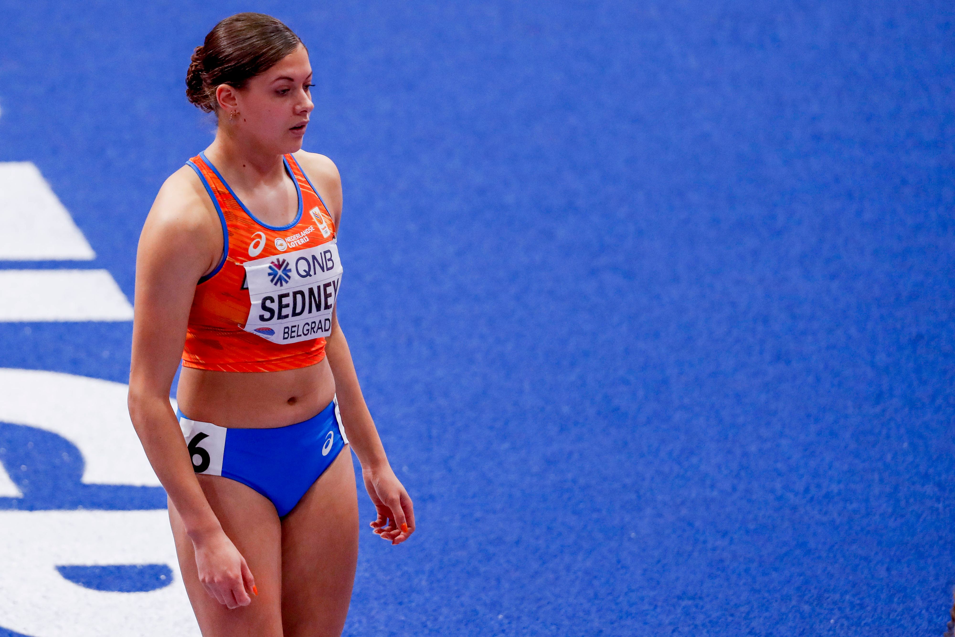 Die niederländische Sprinterin Zoe Sedney. 