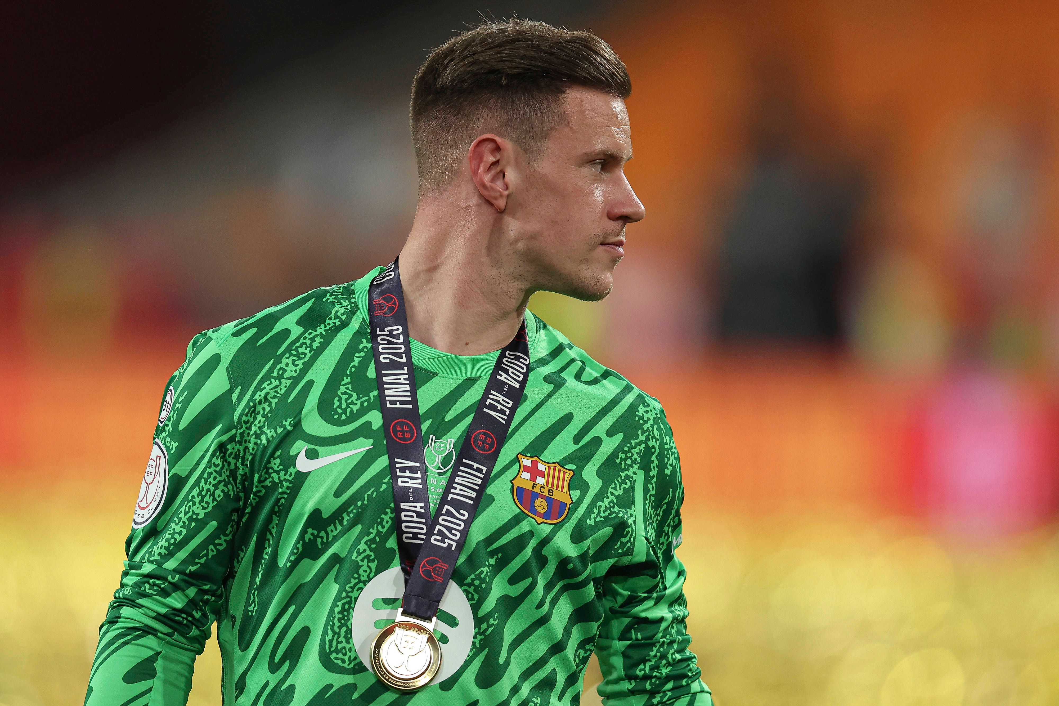 Barcelonas Star-Tormann Marc-Andre ter Stegen. 