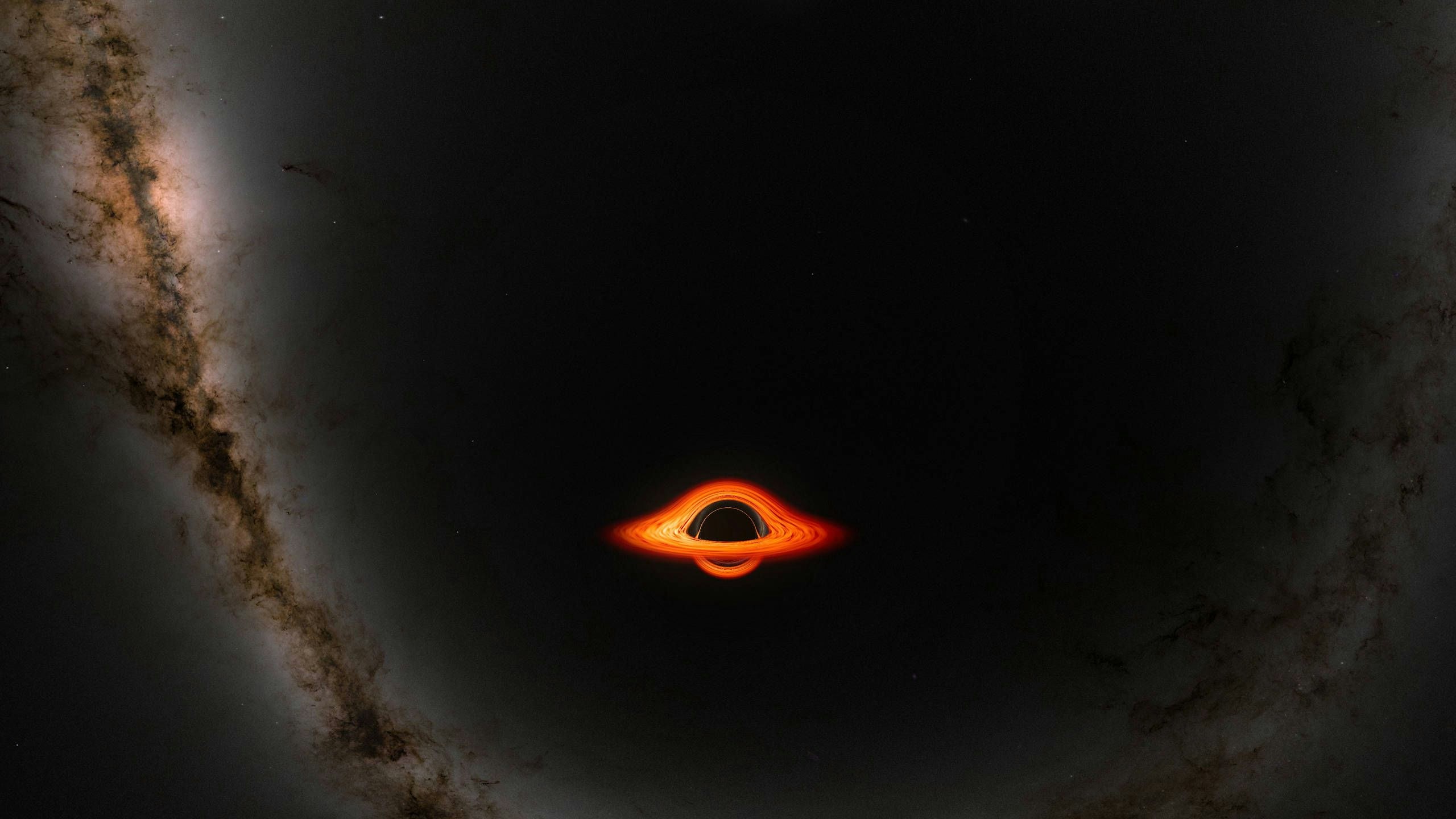 **VIDEO AVAILABLE. CONTACT INFOCOVERMG.COM TO RECEIVE.** Scientists have released a mind-bending simulation of what it would look like to fall into a black hole. Using a NASA supercomputer, the new video allows viewers to experience the descent into the event horizon, the point from which nothing can escape a black hole. The simulation follows a camera as it nears, orbits, and finally enters the event horizon of a colossal black hole akin to the one at our galaxy s center. Jeremy Schnittman, NASA astrophysicist at Goddard Space Flight Center in Maryland, created the visualisations. He says, This is a common curiosity, and creating simulations of these hard-to-picture events helps bridge the gap between the abstract math of relativity Copyright: xx coverimg53723508