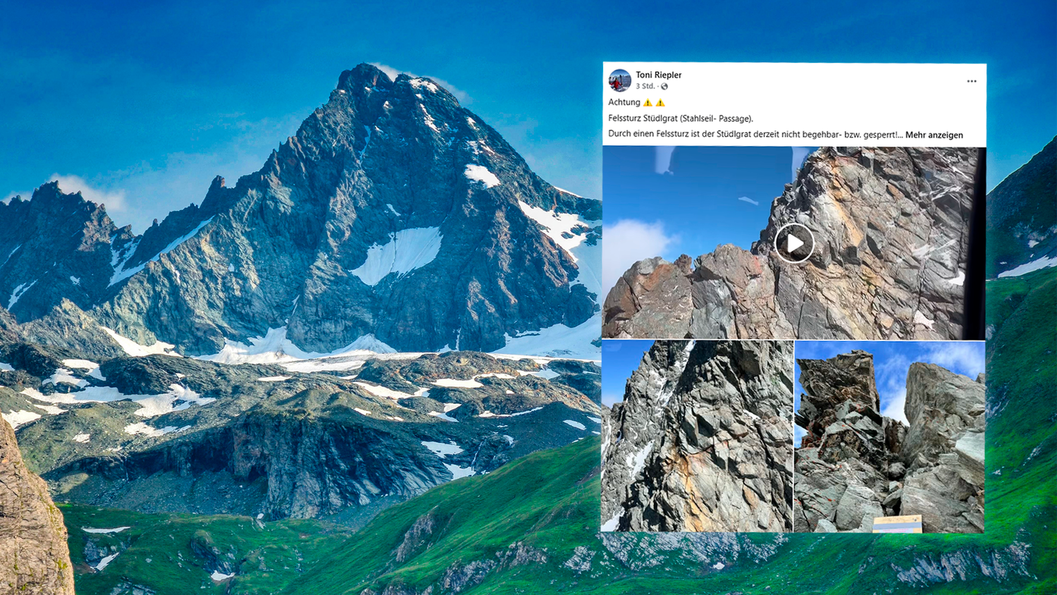 Heute.at - Felssturz am Großglockner – Südgrat komplett zerstört