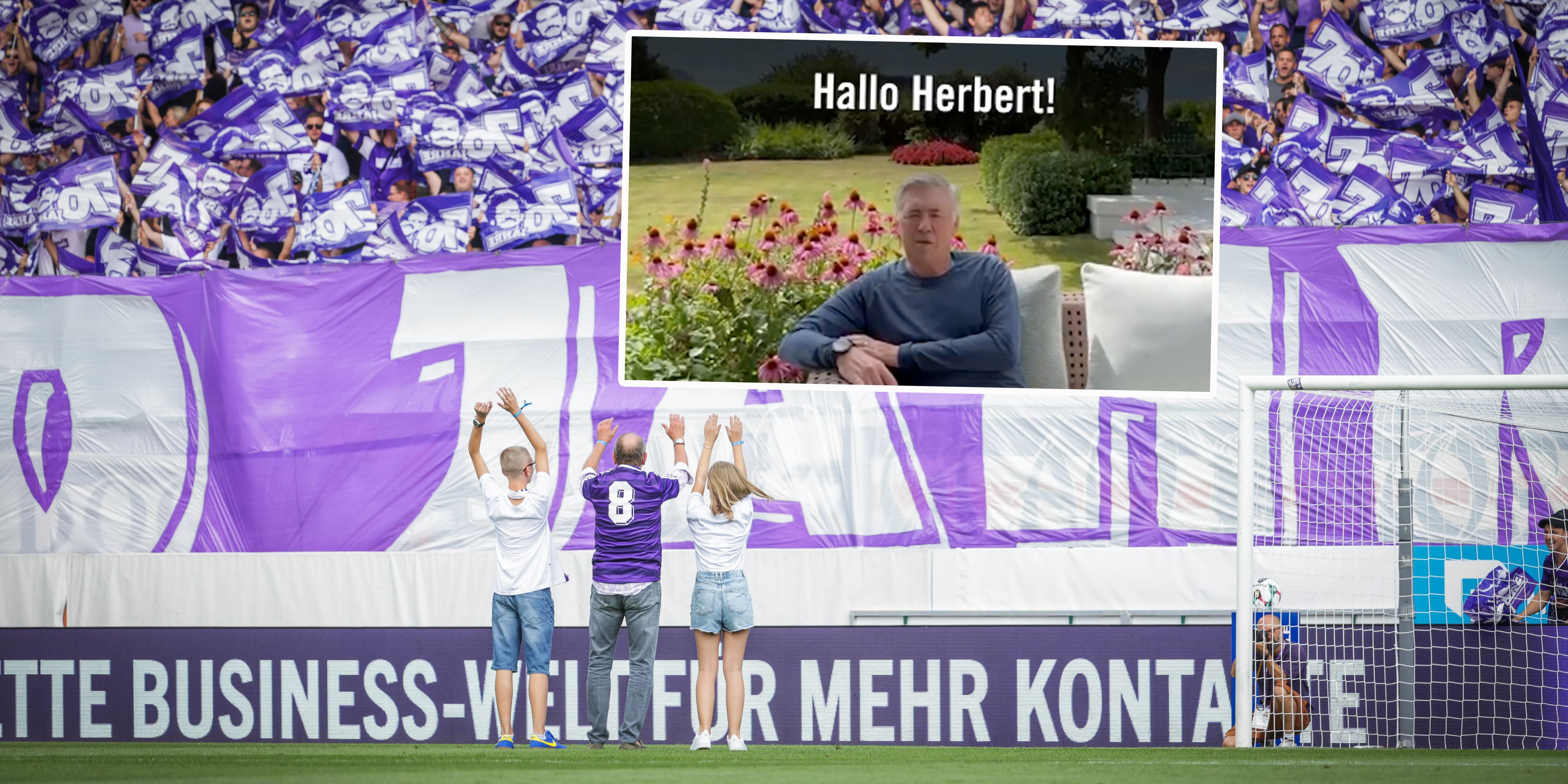 Herbert Prohaska wird zum 70er gefeiert – von den Fans und Freund Carlo Ancelotti.