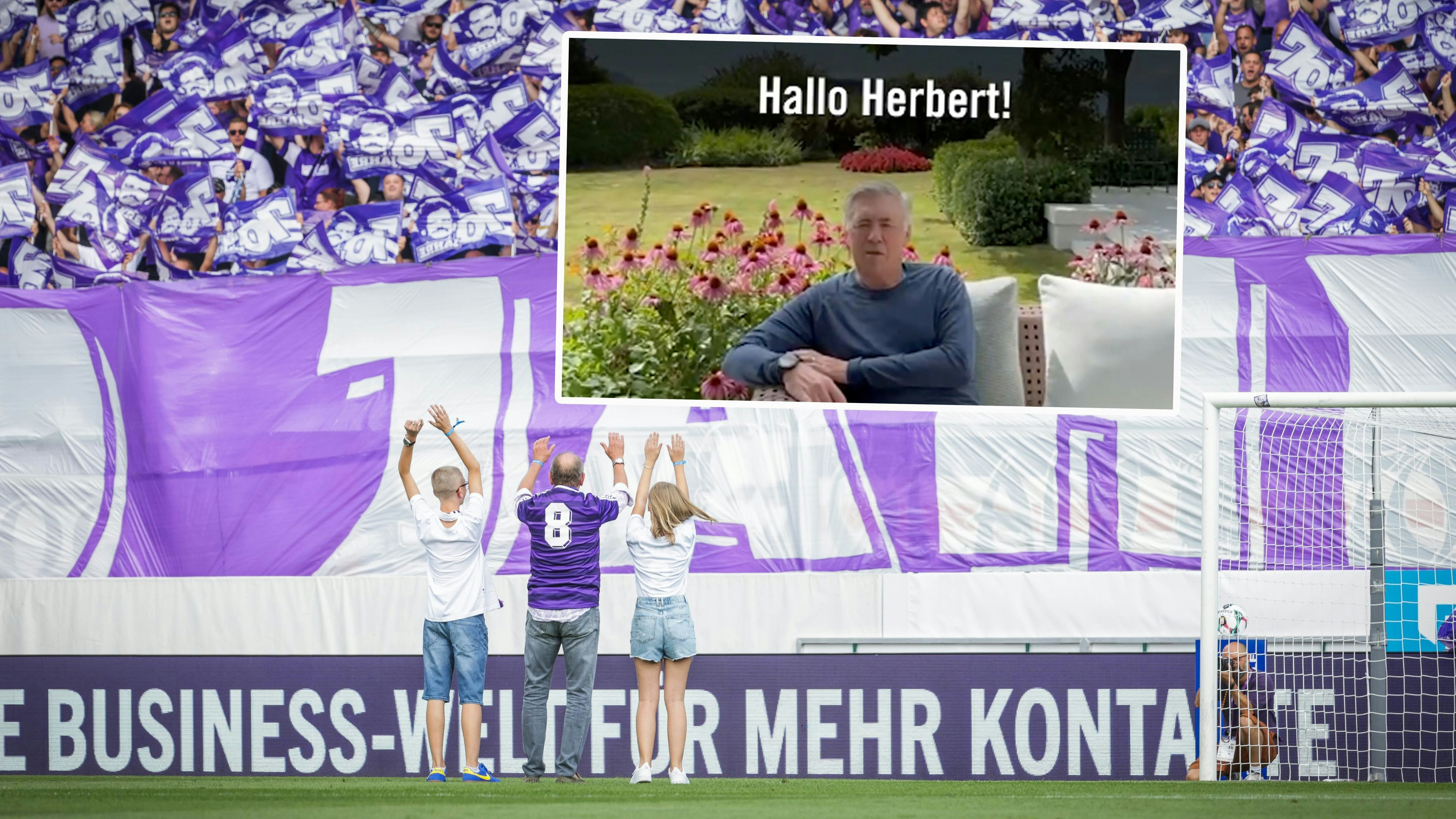 Herbert Prohaska wird zum 70er gefeiert – von den Fans und Freund Carlo Ancelotti.