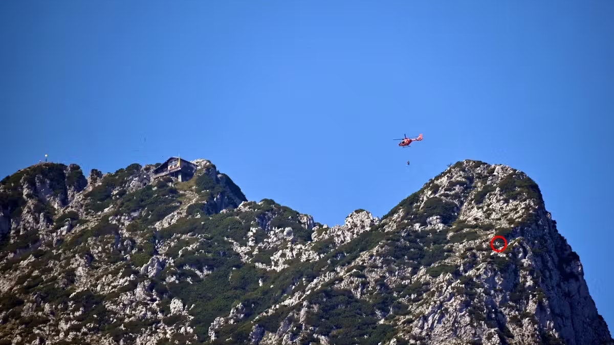 Ein neunjähriger Bub brach bei großer Hitze am Hochstaufen entkräftet zusammen, sein Vater setzte den Notruf ab.