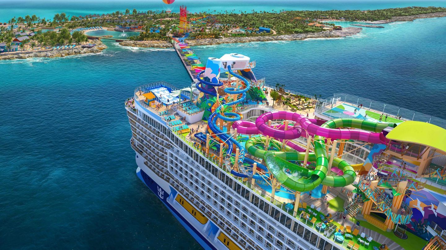 Mit insgesamt sechs Rutschen schippert auf der 