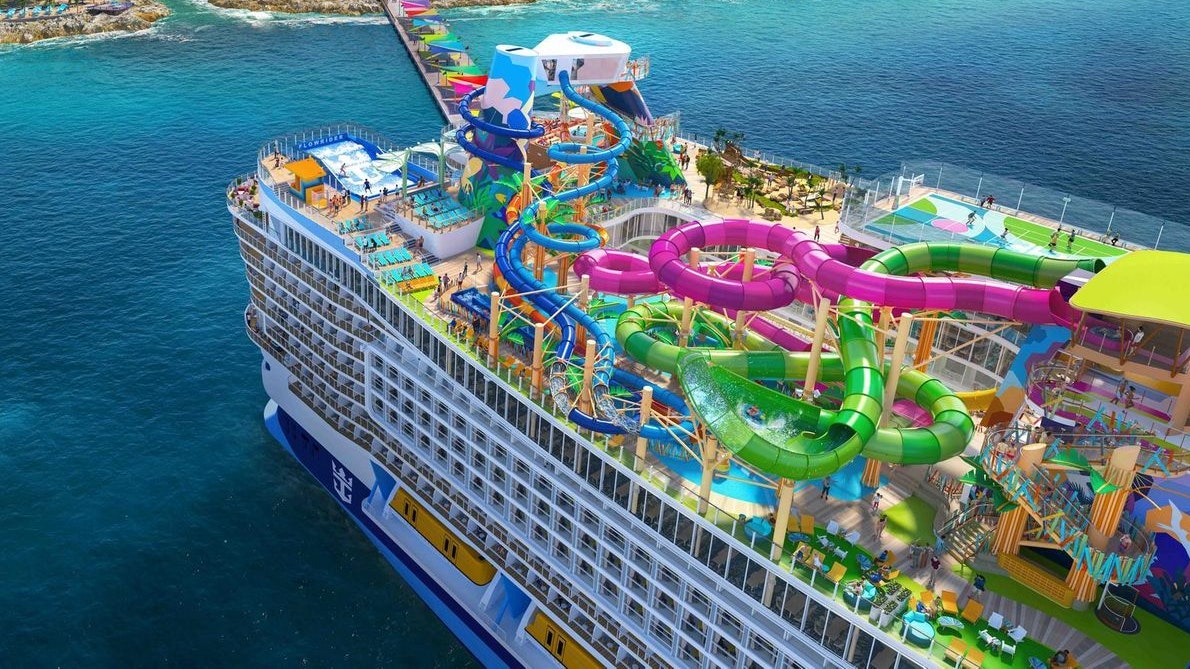 Heute.at - Mega-Wasserrutsche bricht auf größtem Kreuzfahrtschiff