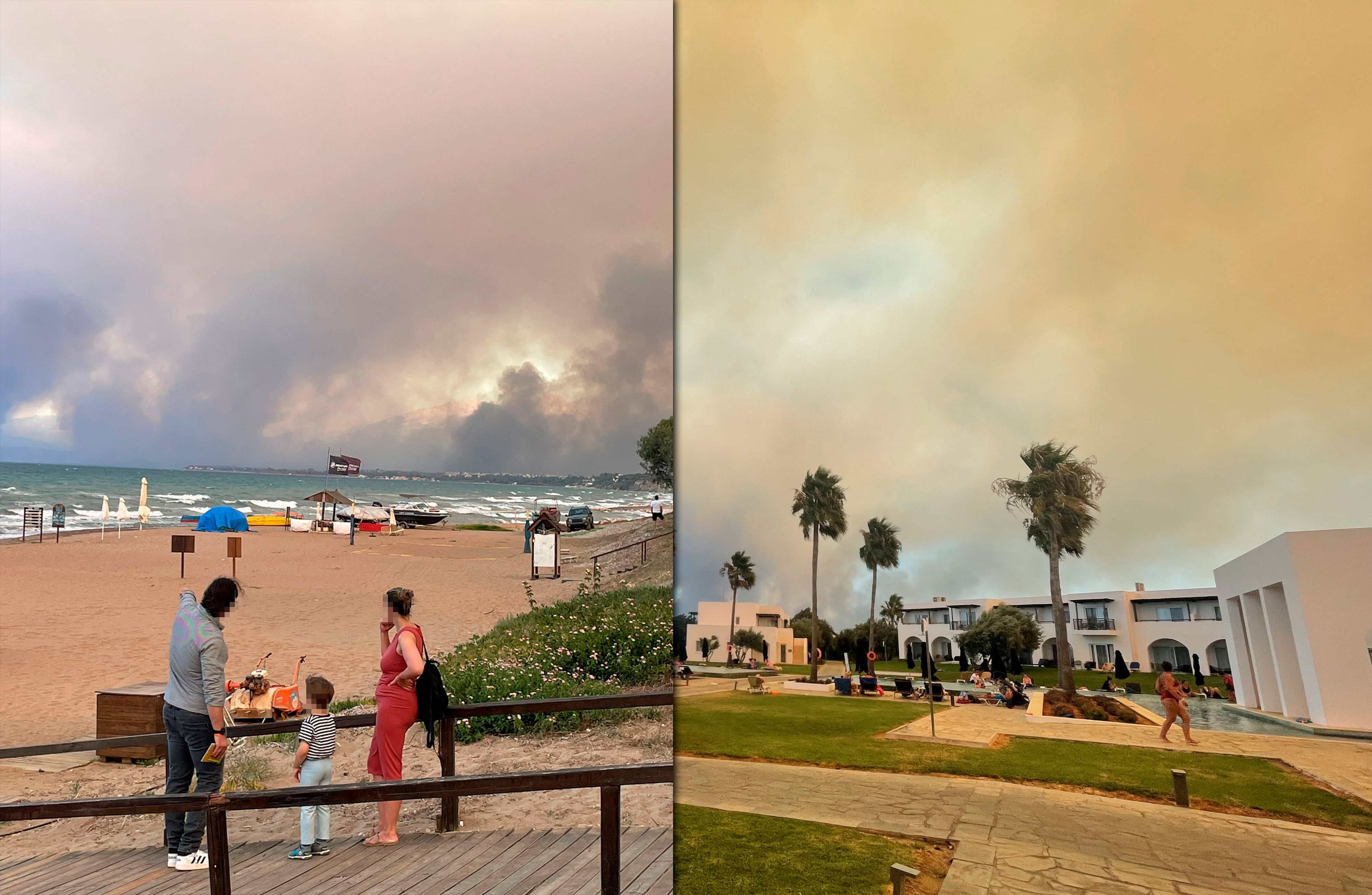 Urlaubsparadies in Flammen: Wiener Familie muss sich in Sicherheit bringen