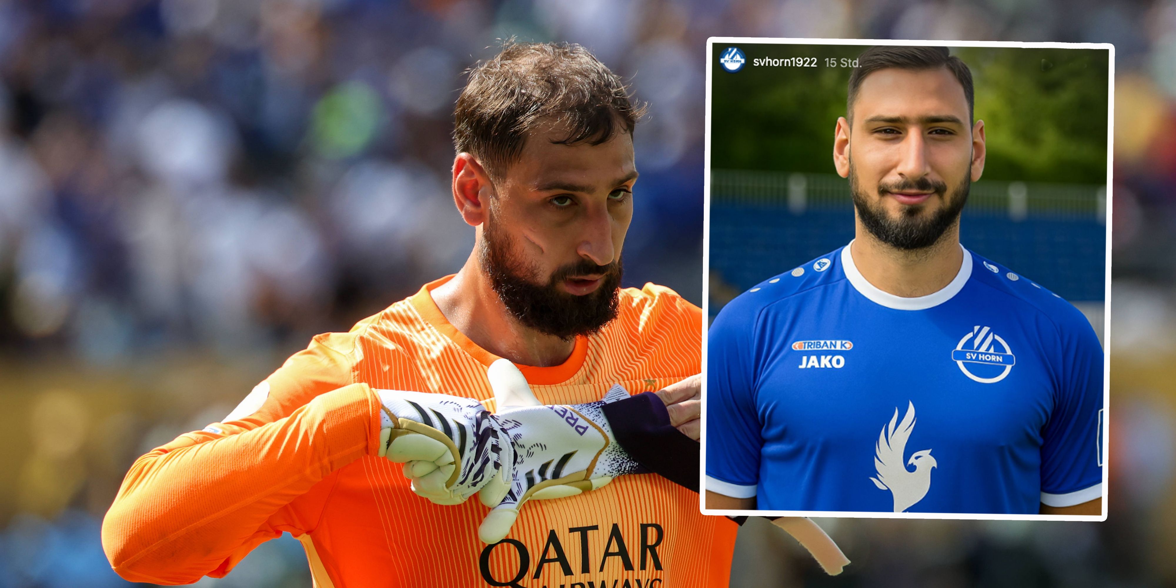 Horn zeigt Donnarumma im eigenen Trikot.