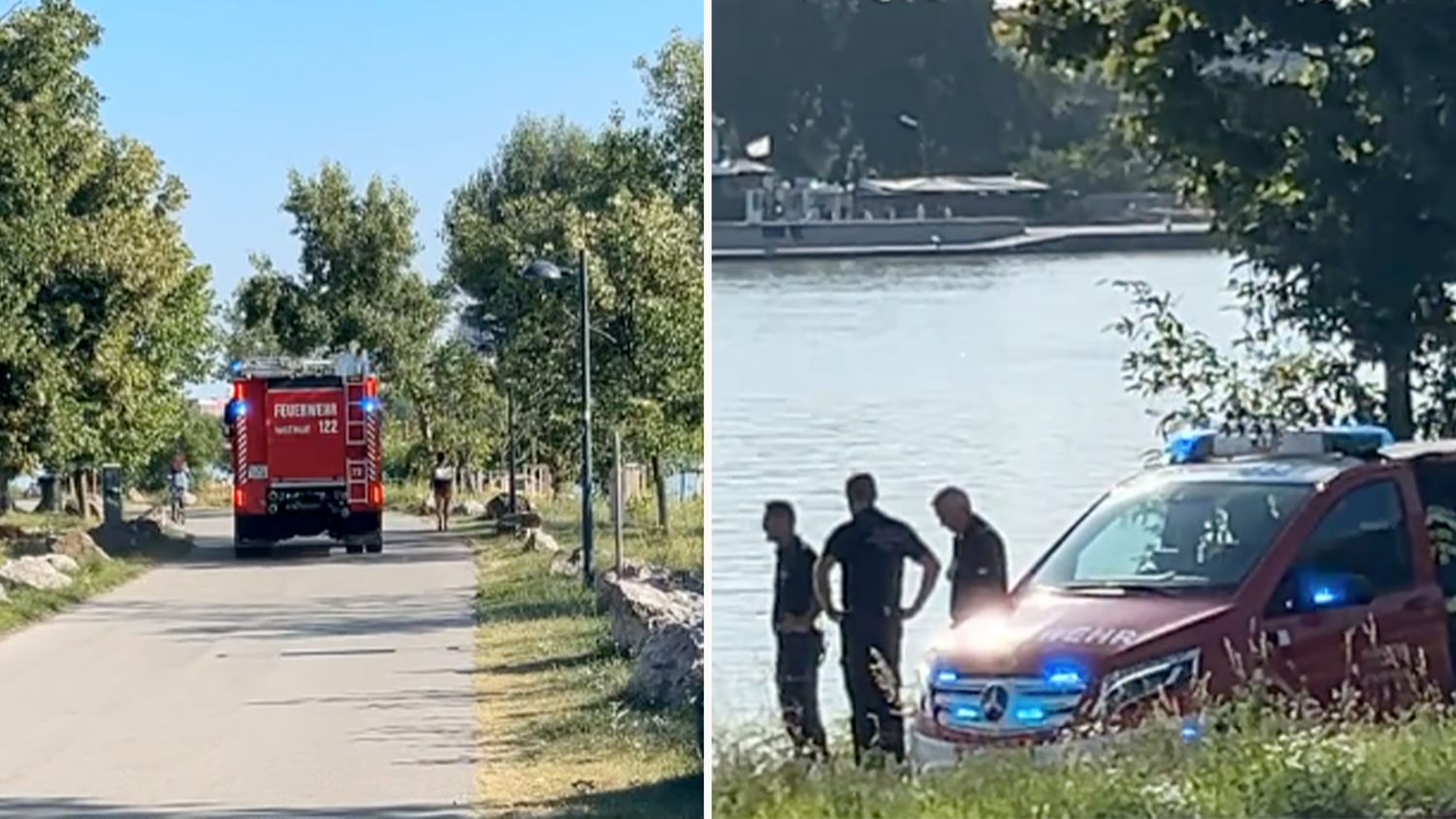 Die Leiche wurde im Bereich der Reichsbrücke gefunden.