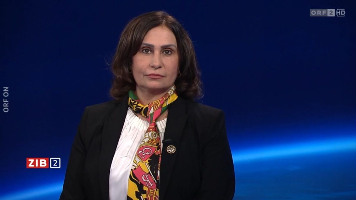 Manizha Bakhtari am Dienstagabend in der ZiB 2. 