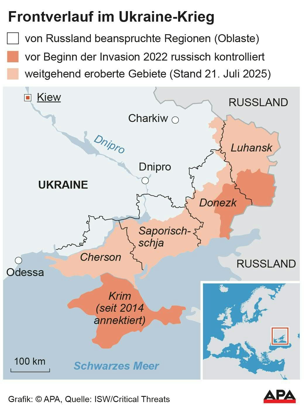 Diese Gebiete will Putin haben.