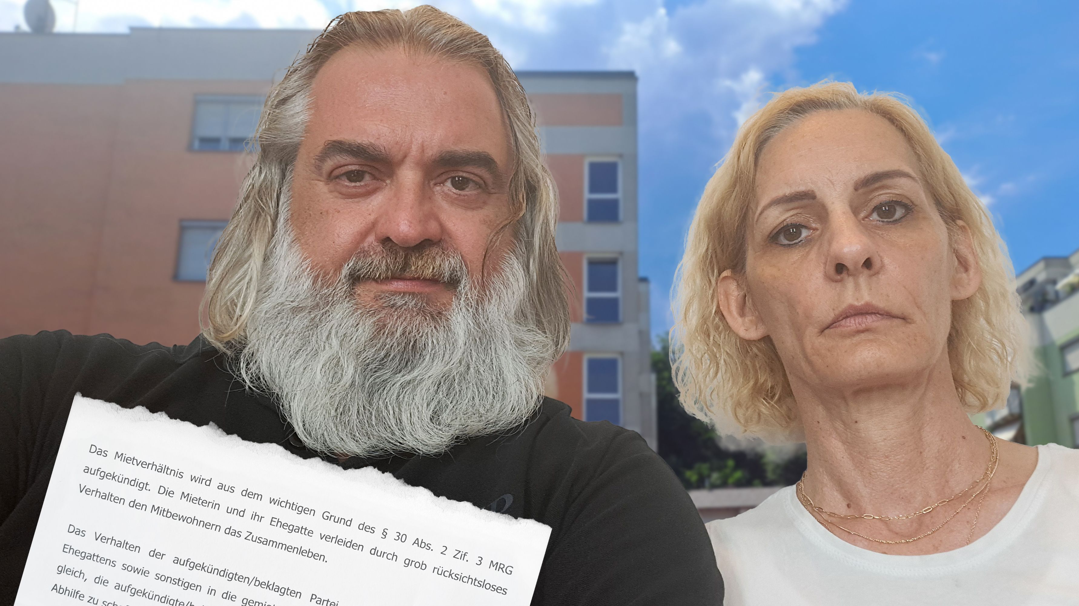 Marco und Petra B. kämpfen seit ihrem Einzug in einen Gemeindebau gegen Lärm. Jetzt wurden sie gekündigt.