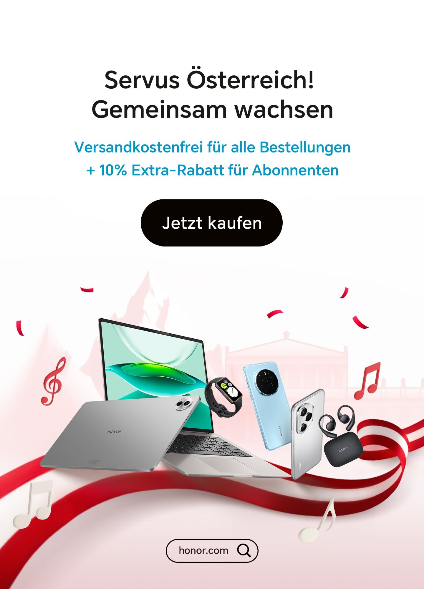 Honor macht mit dem neuen Online-Shop auch neue Produkte für den österreichischen Markt zugänglich.