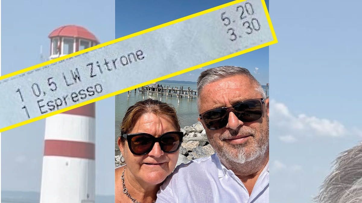 Martina R. und ihr Mann im Burgenland. Noch lächeln sie, bald danach erhaltensie die Monster-Rechnung.