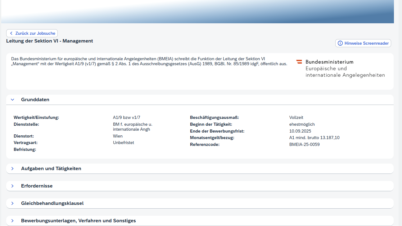 Die Bewerbungsfrist für eine neue Sektionsleitung läuft noch bis 10. September.