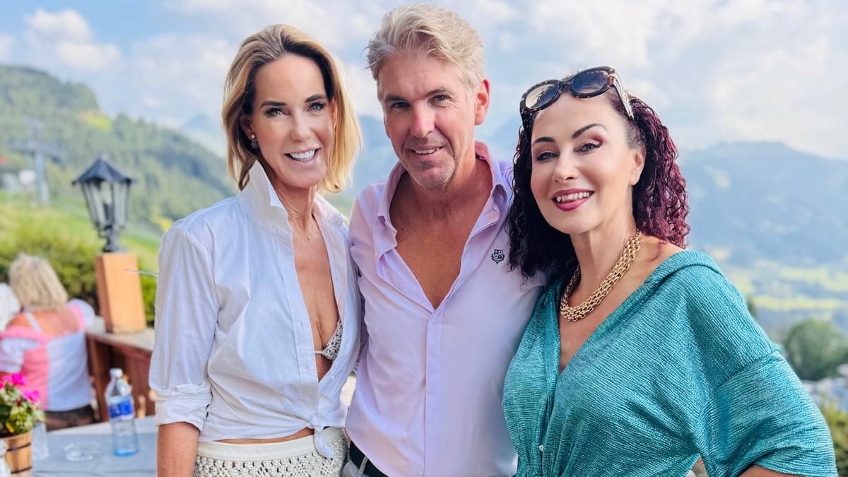 Kathi Stumpf mit Freund Alexander Beza und "Mausi" in Kitzbühel. 