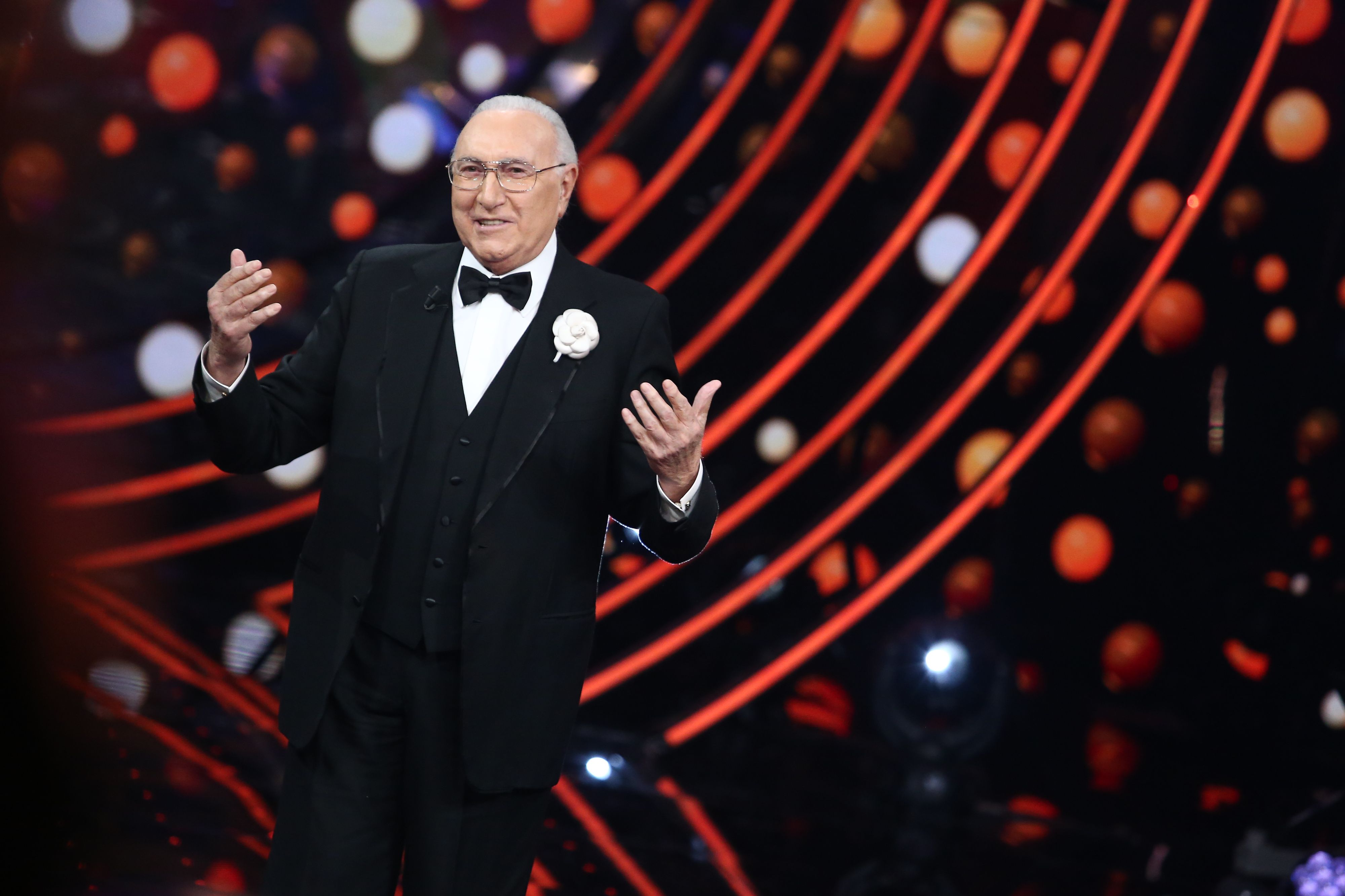 Pippo Baudo bei einem Show-Auftritt 2018.