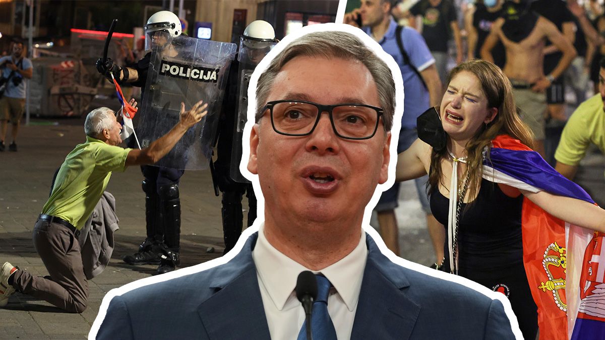 Darf nicht sein: Aleksandar Vučić will den Demos gegen ihn mit der vollen Staatsmacht begegnen.