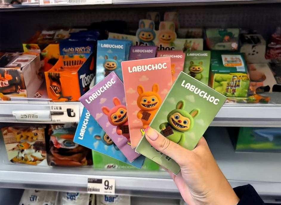 Die Labuchoc-Schokolade gibt es in den Geschmacksrichtungen Haselnuss, Erdbeere, Pistazie und Heidelbeere. In der grünen Variante mit Pistaziencremefüllung wurden die Metallsplitter entdeckt.