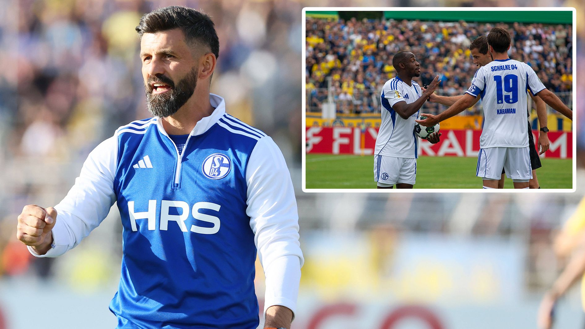 Miron Muslic (l.) war nach den rassistischen Beleidigungen gegen seinen Spieler (r.) Christopher Antwi-Adjei außer sich.