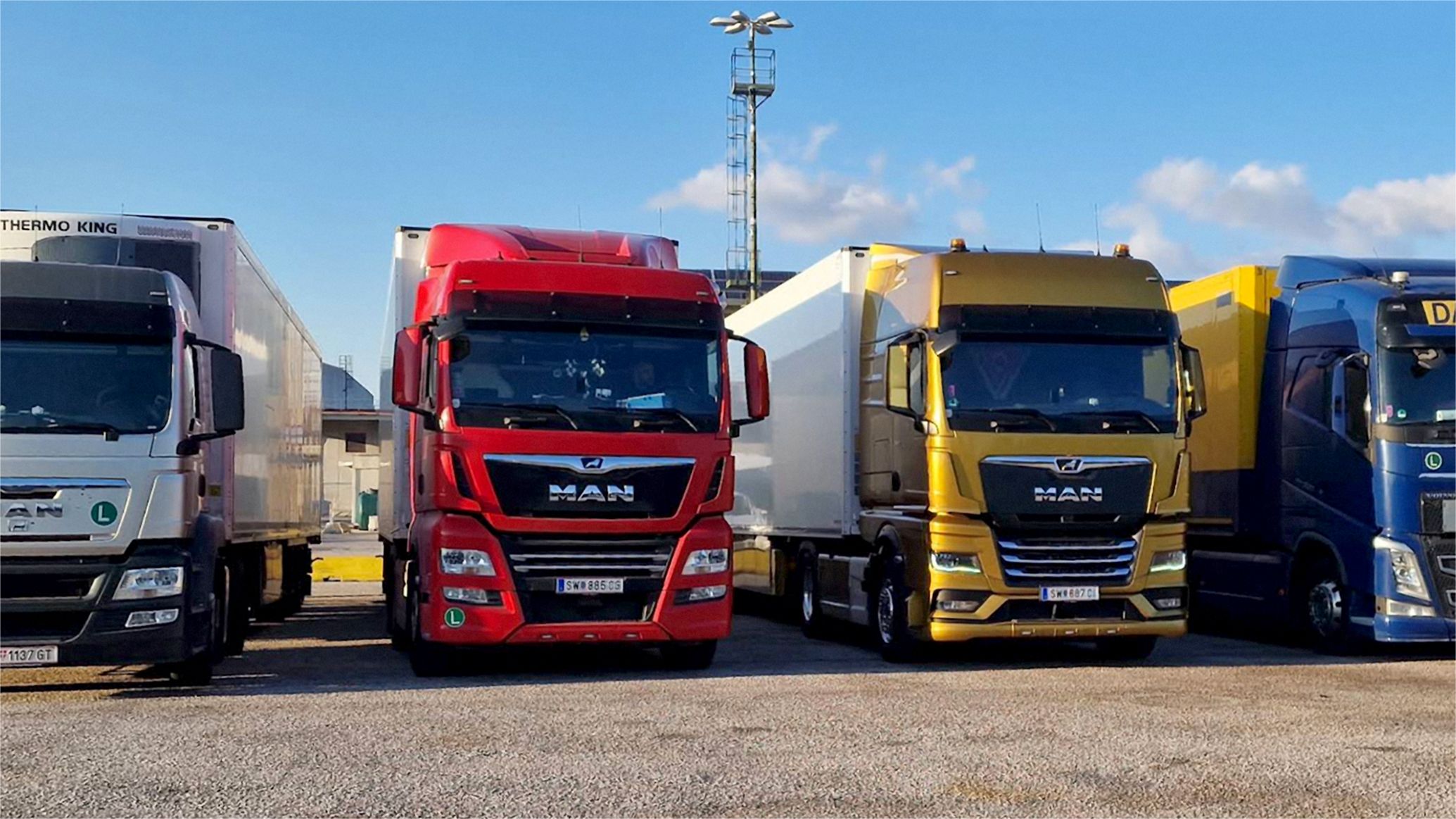 Die Flotte der MEC Trans Transport u. Handel GmbH in Rannersdorf, NÖ.