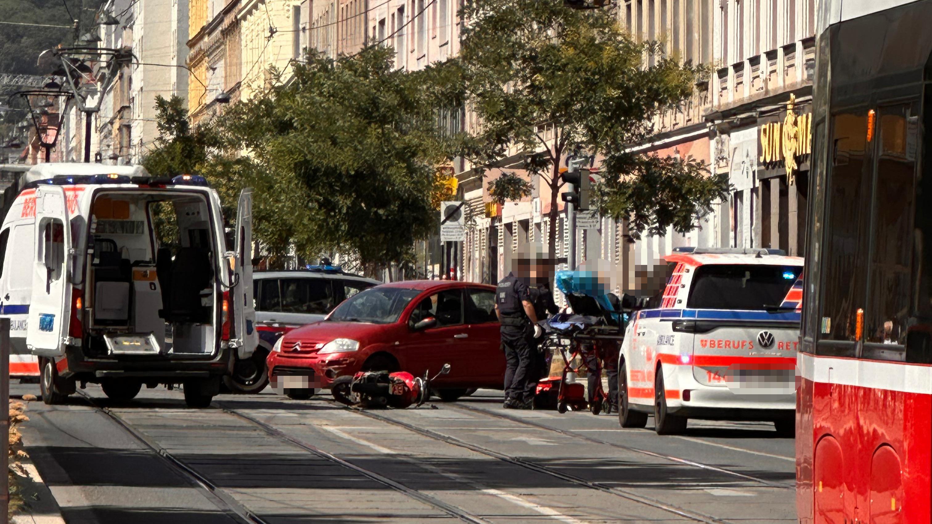 Schlimmer Unfall am Dienstag auf der Thaliastraße in Wien-Ottakring.