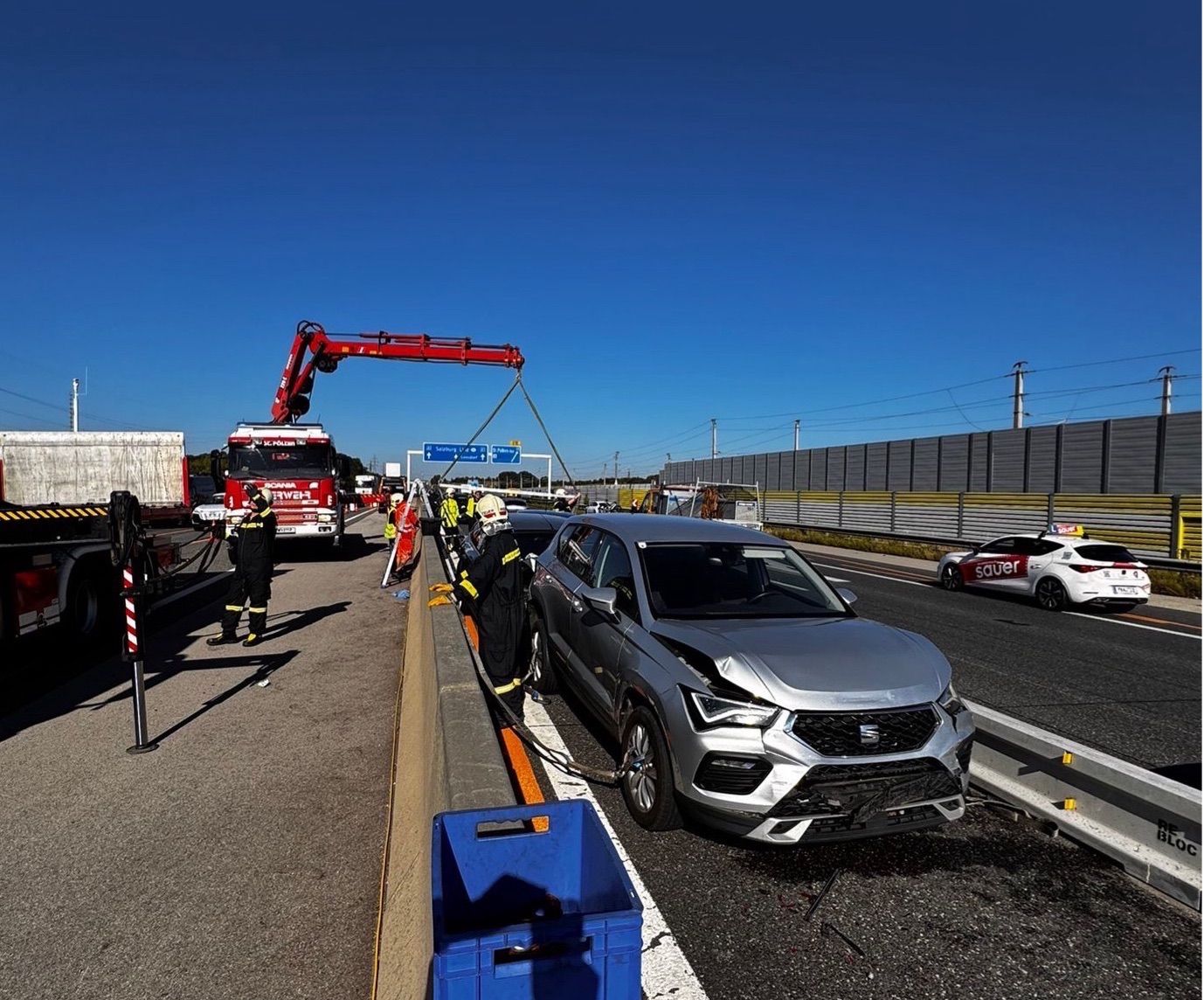 Sechs Autos waren involviert. 