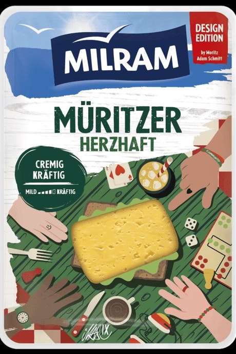 Die insgesamt zehn verschiedenen Käsesorten der Design-Edition …