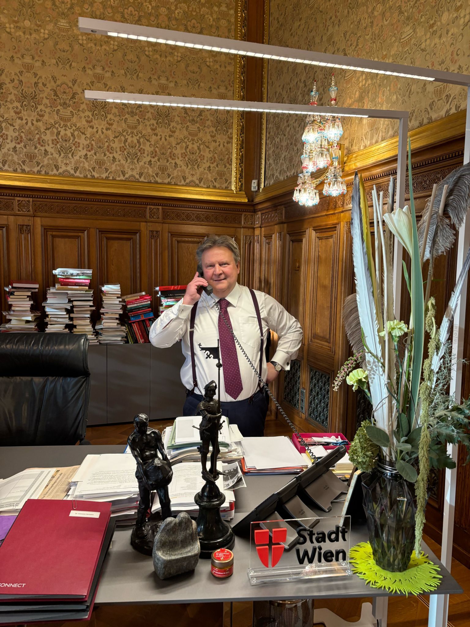 Um 7:37 Uhr erfuhr Wiens Bürgermeister <strong>Michael Ludwig</strong> von der ESC-Entscheidung.