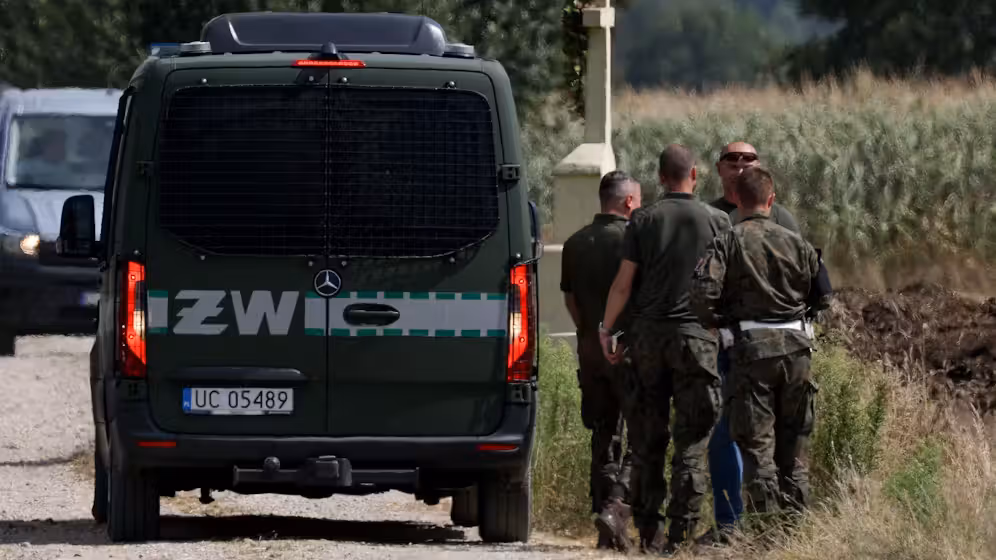 Die Drohne war in ein Maisfeld im Osten des Landes gekracht.